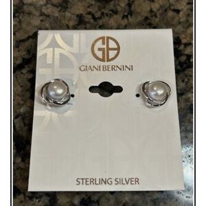 Giani Bernini Sterling Silver Pearl Drop Earrings